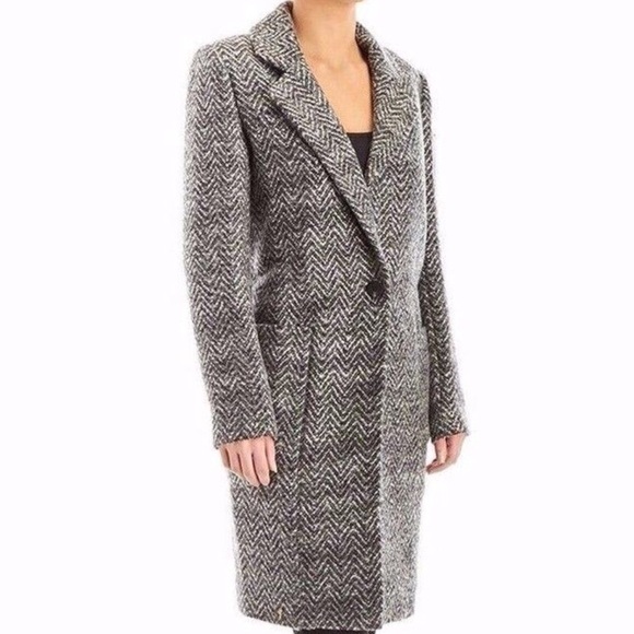 Zac Posen Boyfriend Herringbone Coat•NWT - Picture 4 of 6